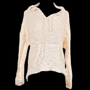 Kaii - MD Cream White/Beige Lightweight Sheer Pullover Hoodie